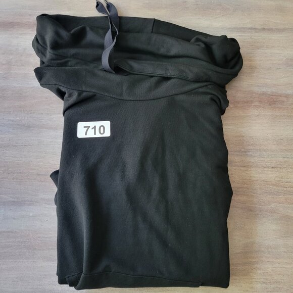 Yogalicious Black Funnel Neck Hoodie Women’s Size Large Pullover Sweatshirt - Picture 7 of 7